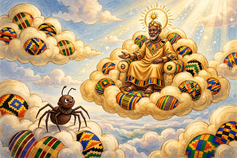 Illustration for Anansi Tales: Anansi and the Sky God
