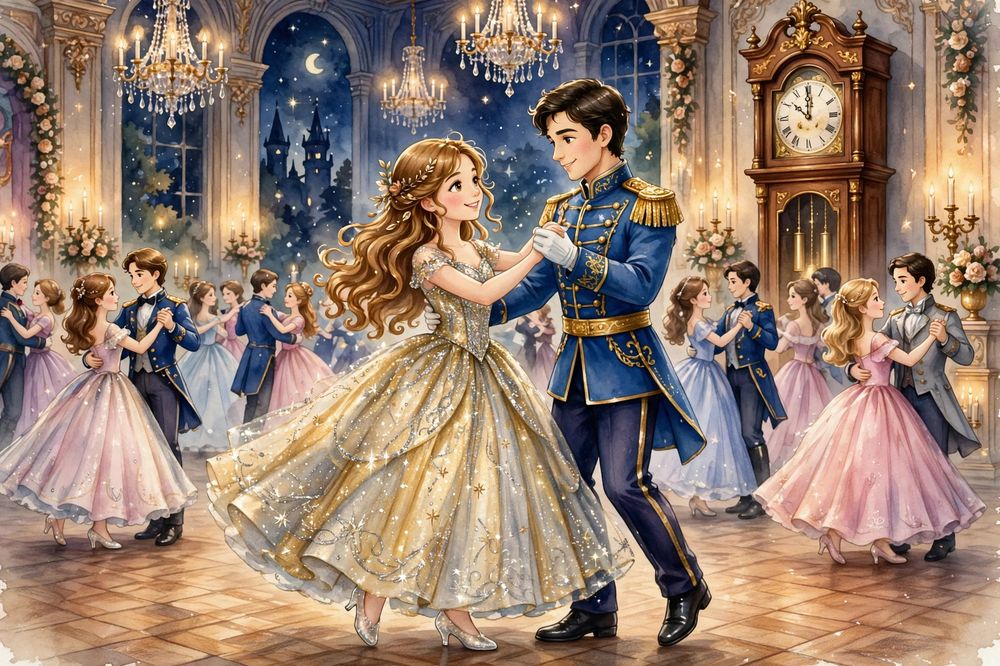 Illustration for Fairy Tales: Cinderella at the ball